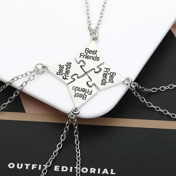 Best Friends Puzzle Necklace Set for 2-8 Best Friends Squad