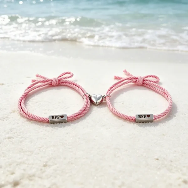 BFF Heart Magnetic Bracelets-2Pcs Best Friends Gift