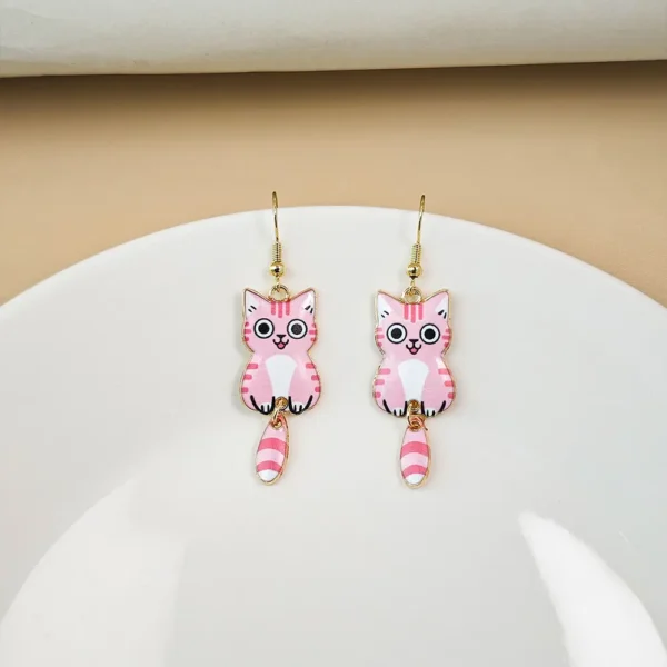 Cat Dangle Earrings- Cute Animal Jewelry