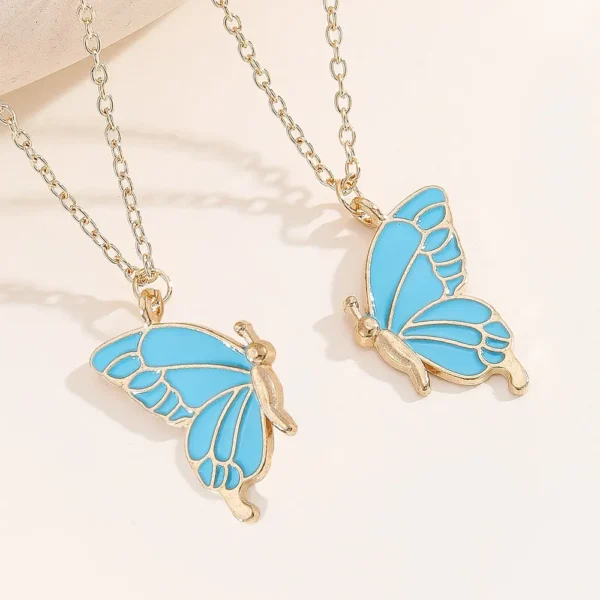BFF Butterfly Necklace-2 Best Friend Jewelry