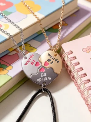 Weirdo #1 #2 #3 BFF Necklace