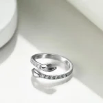 Hug Ring For Women BFF Best Friend Crystal Open Jewelry Gift