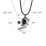 BFF Projection Necklace Set I Love You In 100 Languages