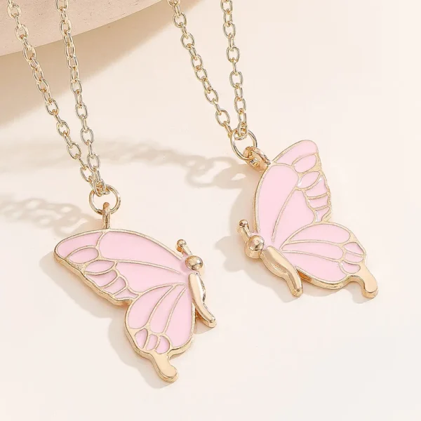 BFF Butterfly Necklace-2 Best Friend Jewelry