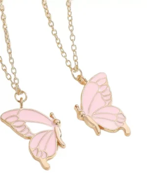 BFF Butterfly Necklace-2 Best Friend Jewelry
