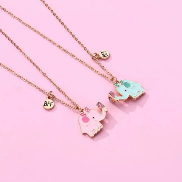 Magnetic Elephant BFF Necklaces - 2 Best Friend Necklaces