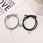 2 BFF Bracelets Set Heart Lock Key Rope Friendship Gift Fun