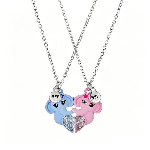 Cute Elephant BFF Necklace