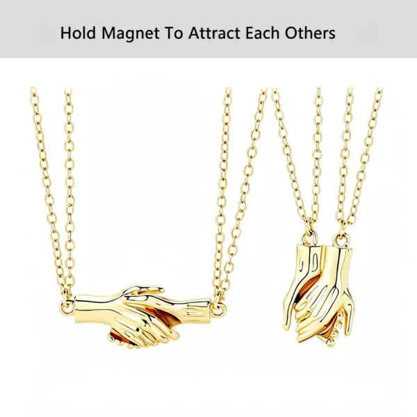 Handshake BFF Matching Necklaces Best Friend Gift