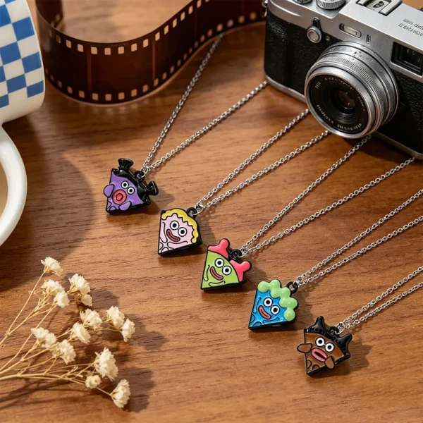Cute Monster BFF Necklaces|5 Piece Matching Pendant Gift