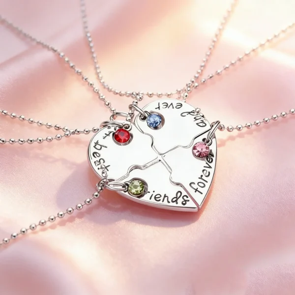 Best Friends Forever BFF Necklaces-3/4 Puzzle Necklace