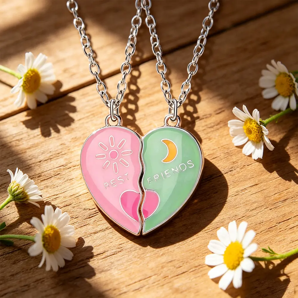 Sun Moon Best Friends Necklaces