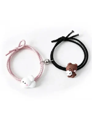 Magnetic Bear & Bunny Bracelets for Best Friend