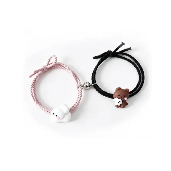 Magnetic Bear & Bunny Bracelets for Best Friend