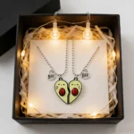 Avocado BFF Matching Necklaces Cute Friendship Jewelry 2Pcs