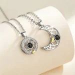 100 Languages I Love You -2PCS Sun Moon BFF Necklaces