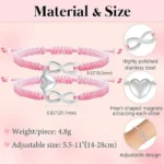 Magnetic Heart Infinity Love Matching Bracelet Set