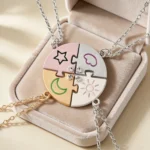 Celestial BFF Puzzle Necklaces-4Pcs Best Friends Gift