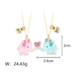 Magnetic Elephant BFF Necklaces - 2 Best Friend Necklaces