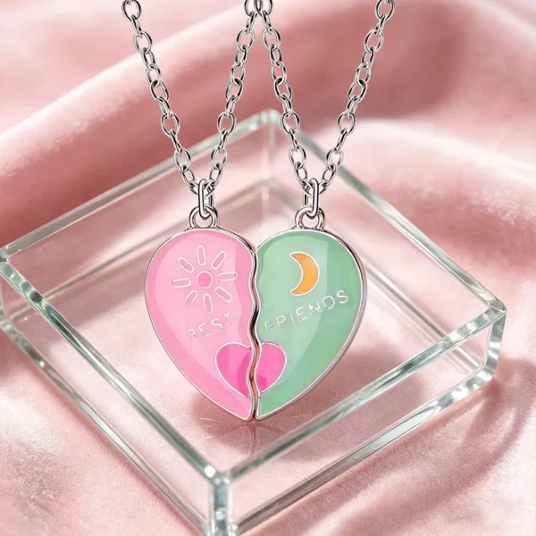 Sun Moon Best Friends Necklaces - 2PCS BFF Friendship Gift