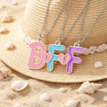 BFF Letter Necklaces 3 Best Friends Friendship Jewelry