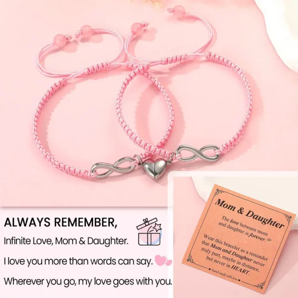 Magnetic Heart Infinity Love Matching Bracelet Set