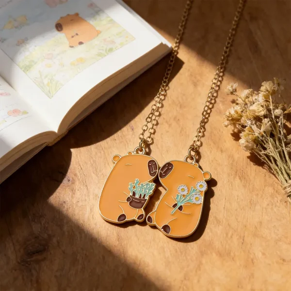 Magnetic Heart BFF Necklace 2Pcs Matching Friendship Jewelry