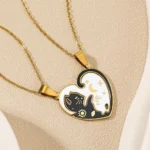 Cat BFF Matching Necklaces Friendship Gift Jewelry