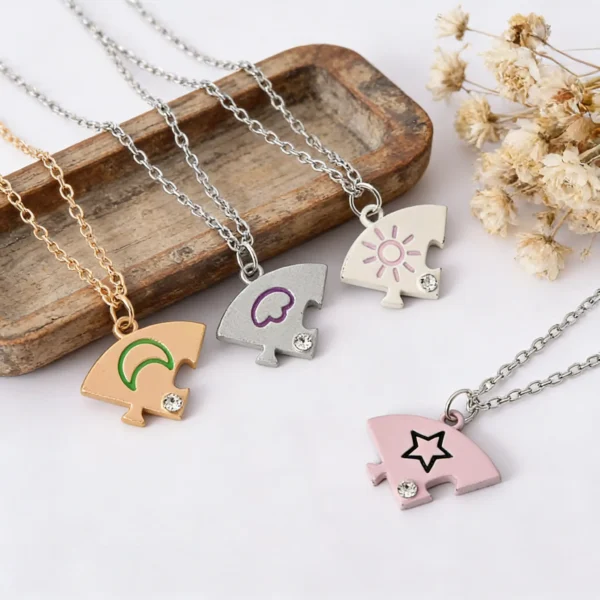 Celestial BFF Puzzle Necklaces-4Pcs Best Friends Gift