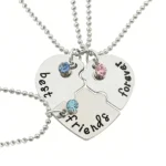 Best Friends Forever BFF Necklaces-3/4 Puzzle Necklace