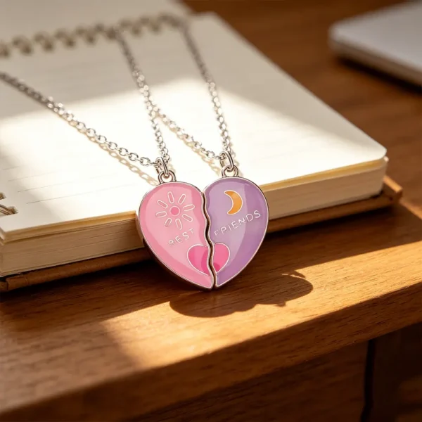 Sun Moon Best Friends Necklaces - 2PCS BFF Friendship Gift