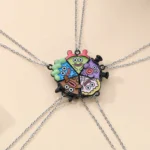Cute Monster BFF Necklaces|5 Piece Matching Pendant Gift