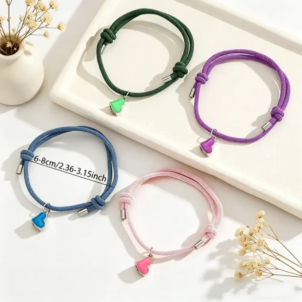 Magnetic Glow-in-the-Dark Bracelets for 3/4 Best Friend Gifts