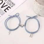 2 BFF Bracelets Set Heart Lock Key Rope Friendship Gift Fun