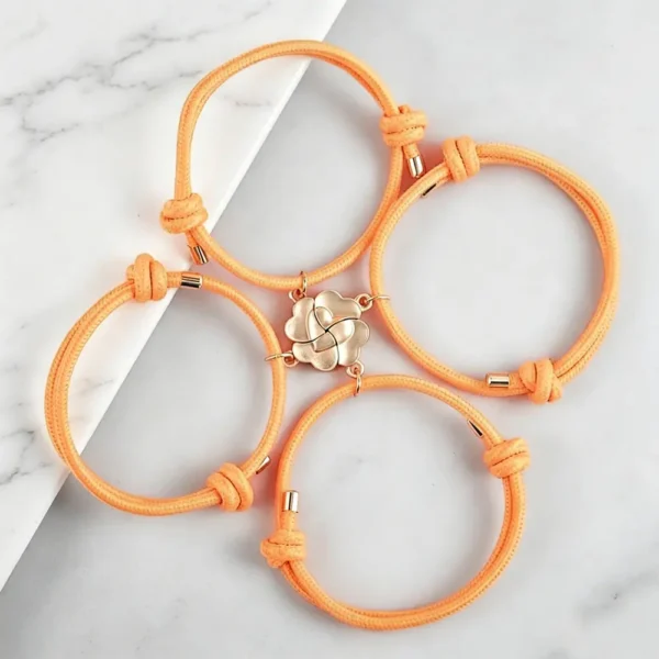 Magnetic BFF Heart Bracelets For 4 Best Friend