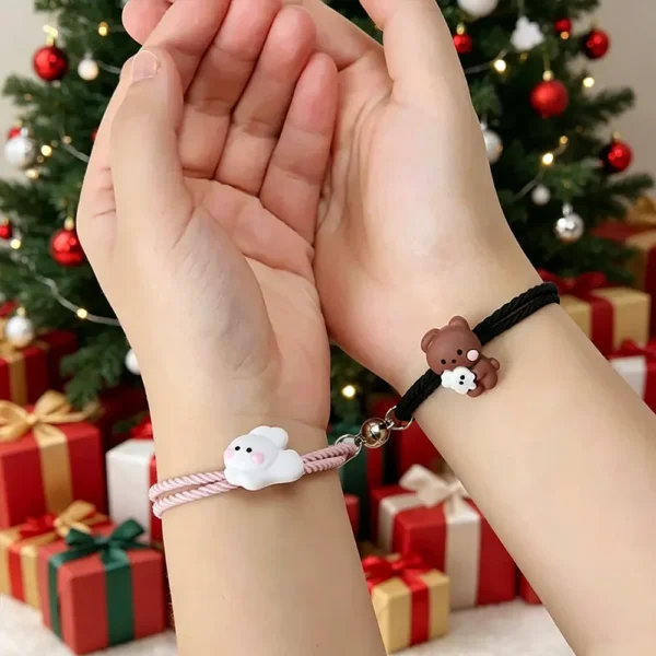 Magnetic Bear & Bunny Bracelets for Best Friend