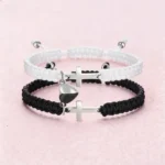 Magnetic Heart Cross Bracelet for Best Friend