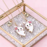 Bunny Matching BFF Necklaces Set Best Friend Gift