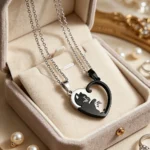 Cute Kitten BFF Necklaces Matching Best Friend Gift