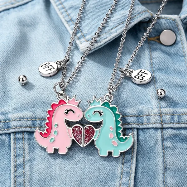 Cute BFF Dinosaur Necklaces - 2PCS Best Friend Forever