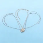 Sisterhood BFF Matching Necklaces-3Pcs Sister Gift Pendant