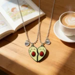 Avocado BFF Matching Necklaces Cute Friendship Jewelry 2Pcs