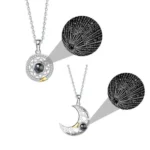 100 Languages I Love You -2PCS Sun Moon BFF Necklaces