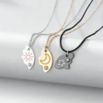 Sun Moon Star BFF Matching Necklaces-3 Best Friends