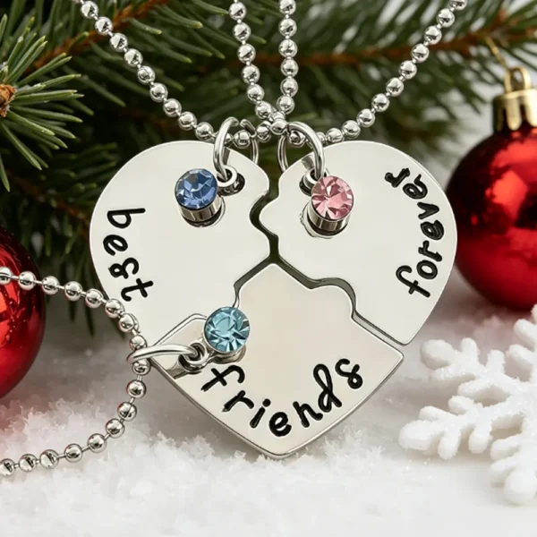 Best Friends Forever BFF Necklaces-3/4 Puzzle Necklace