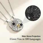 100 Languages I Love You -2PCS Sun Moon BFF Necklaces