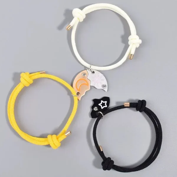Sun Moon Star Bracelets for 3 Best Friend