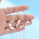 Sisterhood BFF Matching Necklaces-3Pcs Sister Gift Pendant
