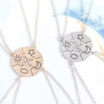 Celestial BFF Puzzle Necklaces-4Pcs Best Friends Gift