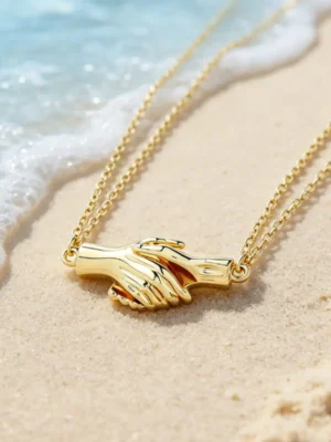 Handshake BFF Matching Necklaces